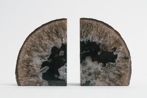 Black Agate Bookends
