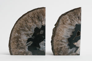 Black Agate Bookends