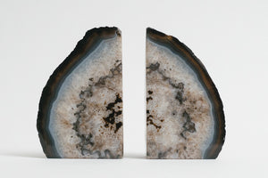 Black Agate Bookends