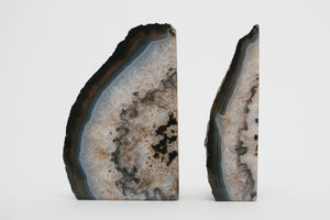 Black Agate Bookends
