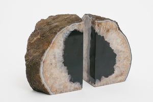 Black Agate Bookends