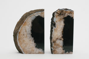 Black Agate Bookends