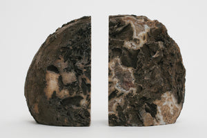 Black Agate Bookends