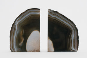 Black Agate Bookends