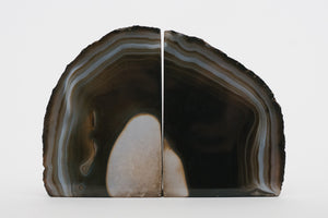 Black Agate Bookends