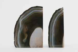 Black Agate Bookends