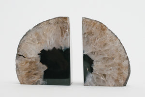 Black Agate Bookends