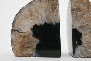 Black Agate Bookends
