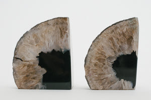 Black Agate Bookends