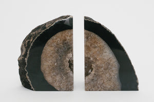 Black Agate Bookends