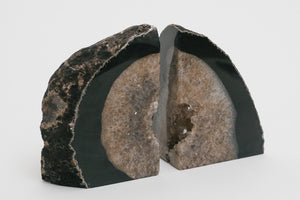 Black Agate Bookends