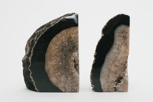 Black Agate Bookends