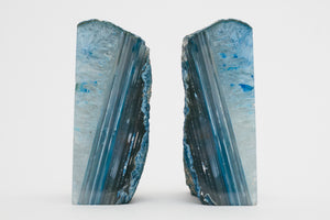 Blue Stone Bookends