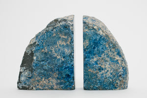 Blue Stone Bookends