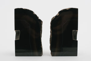 Black Quartz Bookends