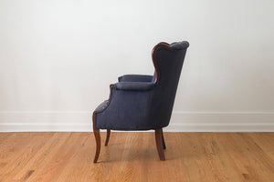 Silk Channel Back Wing Chair