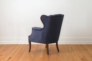 Silk Channel Back Wing Chair