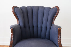 Silk Channel Back Wing Chair