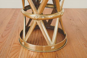 Vintage Brass Side Tables