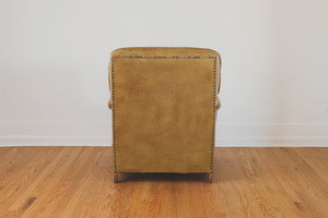 Distressed Leather Club Chair