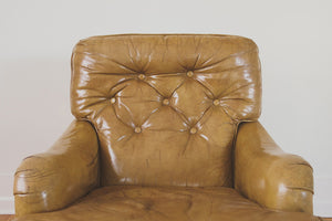 Distressed Leather Club Chair
