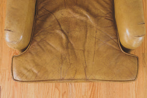 Distressed Leather Club Chair