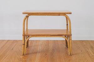 Vintage Bamboo Side Table