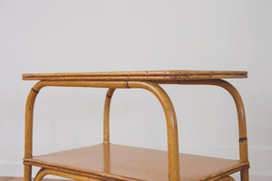 Vintage Bamboo Side Table