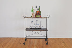 MCM Brass Bar Cart