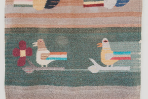 MCM Handwoven Bird Tapestry