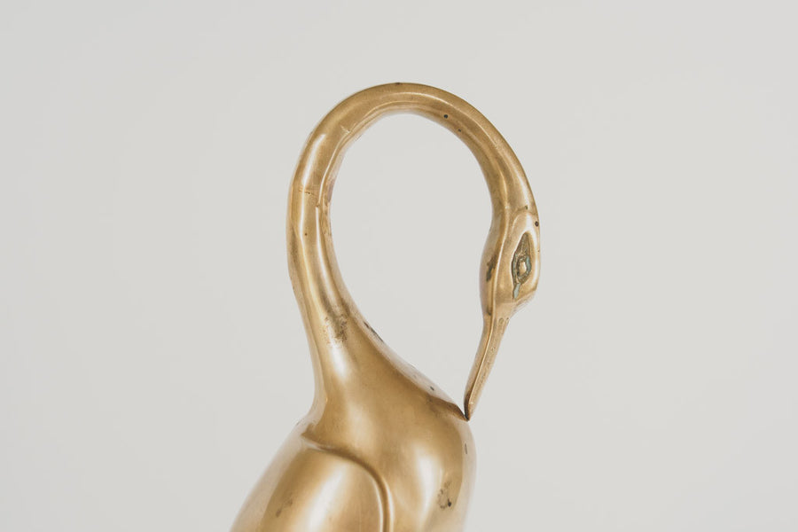Vintage Brass Egret