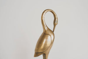Vintage Brass Egret