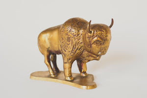 Vintage Brass Bison