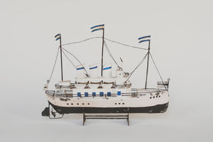 Vintage Tin Model Ship
