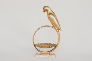 Vintage Brass Parrot Tray
