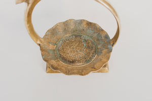 Vintage Brass Parrot Tray