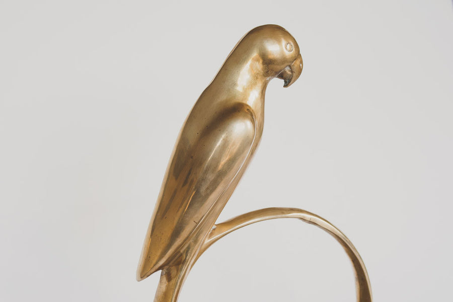 Vintage Brass Parrot Tray