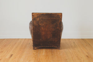 Antique French Leather Chair