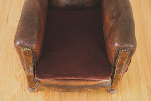 Antique French Leather Chair