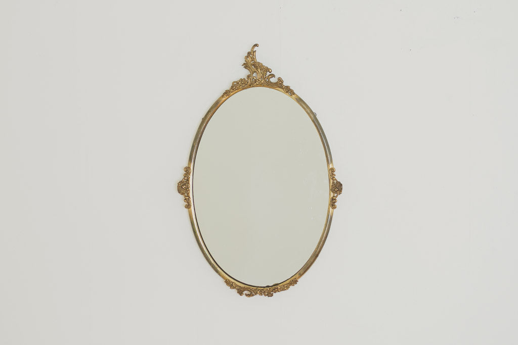 Vintage Brass Framed Mirror