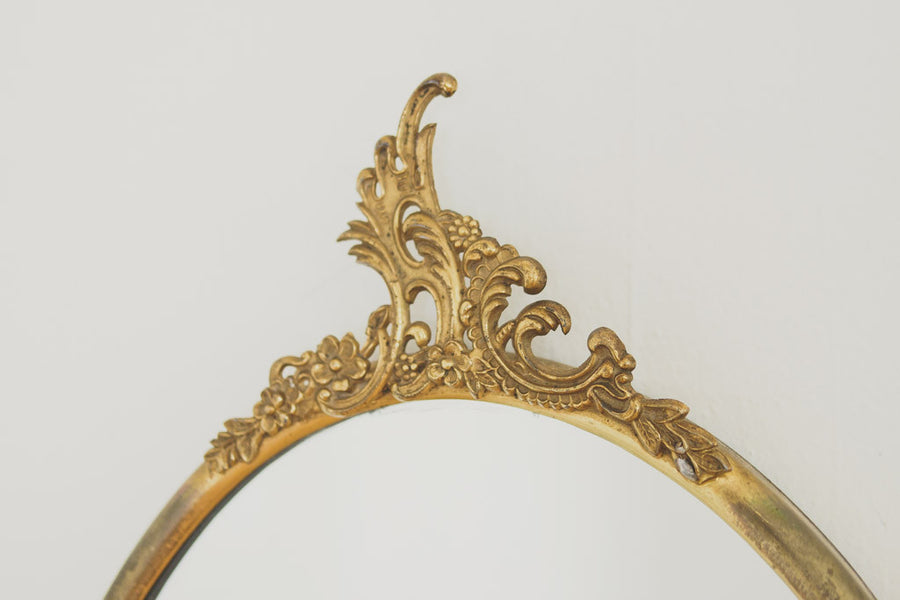 Vintage Brass Framed Mirror