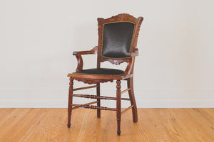 Vintage Black Leather Chair