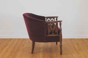 Vintage Velvet Club Chair