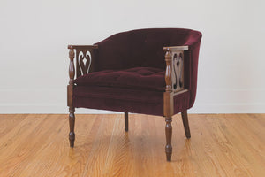 Vintage Velvet Club Chair