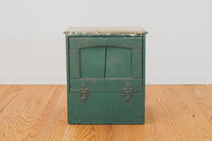 Green Painted Storage Table