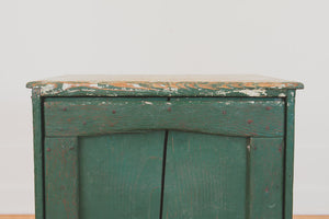 Green Painted Storage Table