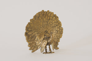 Vintage Brass Peacock
