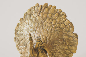 Vintage Brass Peacock
