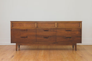 MCM Walnut Lowboy Dresser