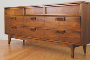 MCM Walnut Lowboy Dresser